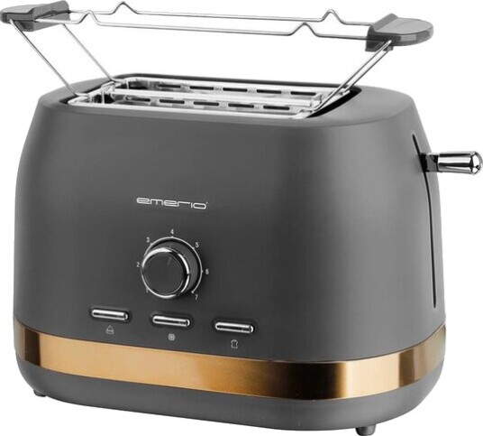 Emerio Brødrister 2-skiver 800W Grå/Gull