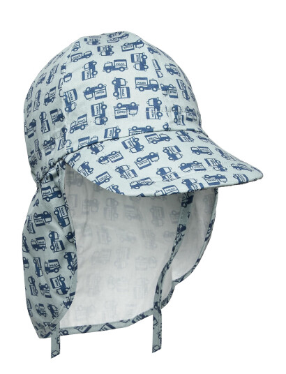 Melton Cap W/Neck & Tie W/Print Blue 47 Melton Cap W/Neck & Tie W/Print Blue 47