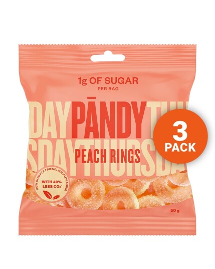 Pandy Candy Peach Rings 3x50g