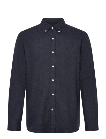 Morris Flannel Donegal Shirt Slim Fit   Navy   XXXL