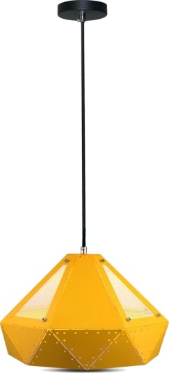E27 Prism pendellampe Gul metall Ø31x18cm uten lyskilde