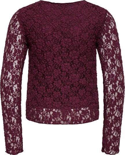 Kids Only Genser KogLeika Lace Noos Fig Kids Only 11 12 år (146 152) Genser Bordeaux