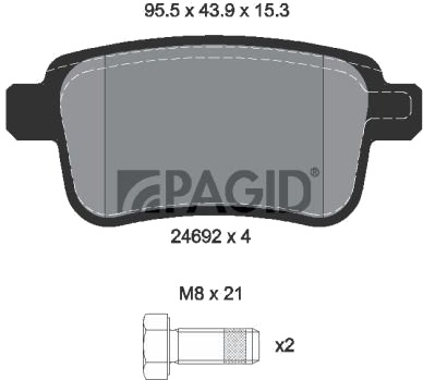 PAGID T1774N Bremseklosser PAGID T1774N Bremseklosser