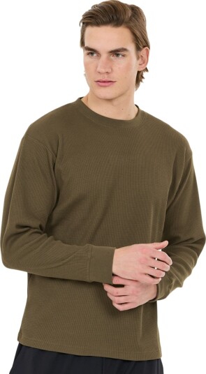 Virtus Hayli M L/S Tee Khaki green L