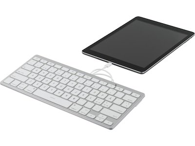 Deltaco lightning-tastatur til iPad, hvit/sølv Deltaco lightning-tastatur til iPad, hvit/sølv