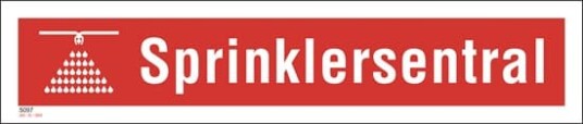 Sprinklersentral 33x7 cm PVC
