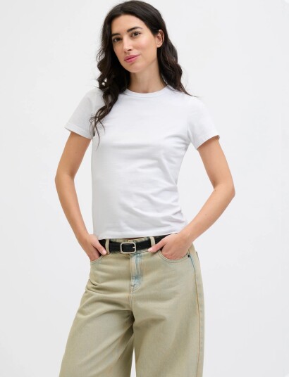 JJXX Jxgigi Str Ss Tee Jrs Noos White XS