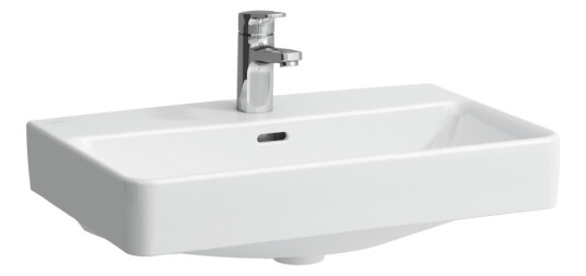 LAUFEN PRO S SERVANT 55X46,5 CM U/ARMATURHULL & OVERLØP HVIT