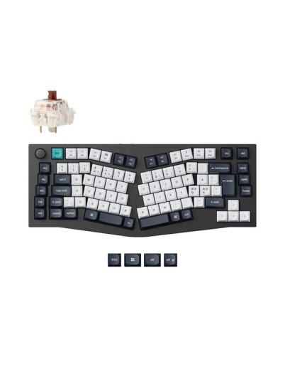 Keychron Q10 MAX 75% Alice Layout Gateron Jupiter Brown Uten numpad Nordisk Svart