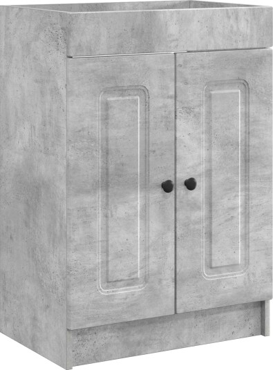 Baderomsskap under vask Betonggrå 56 x 37,5 x 81 cm Baderomsskap under vask Betonggrå 56 x 37,5 x 81 cm