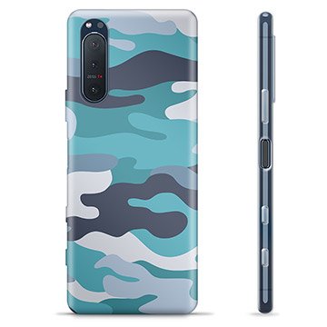 Sony Xperia 5 II TPU-deksel Blå Kamuflasje