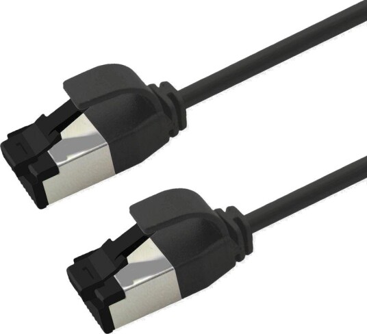 Roline S/Ftp Patchkabel Cat.8.1 Slim Poe Svart 0,3 M 21.15.3456
