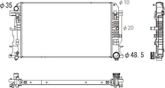 DIEDERICHS DCM3870 Radiator motorkjøling DIEDERICHS DCM3870 Radiator motorkjøling