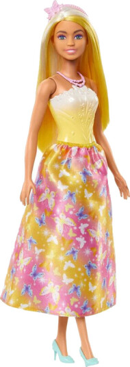 Barbie Royals Dukke Gul Sommerfuglkjole