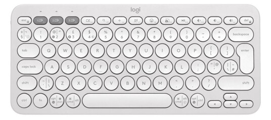 Logitech Pebble Keys 2 K380s - tastatur - QWERTY - Storbritannia - tonalhvit Logitech Pebble Keys 2 K380s - tastatur - QWERTY - Storbritannia - tonalhvit