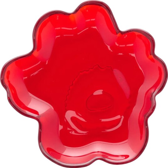 Marimekko Unikko glass tallerken Ø13 cm Rød