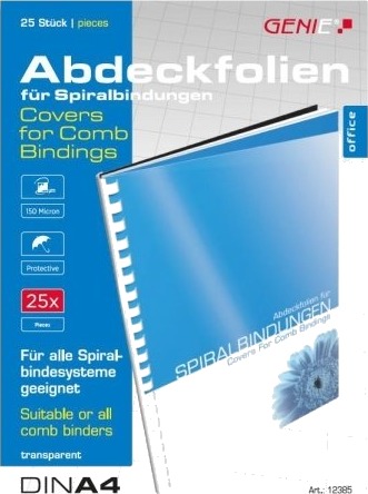 Genie Genie 12385 A4 Gjennomsiktig 215 Mm 3,75 Mm 295 Mm 301 G