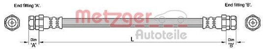 Bremseslange METZGER 4110244