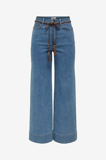 Only   Jeans onlMadison HW Belt WD Crp Dnm   Blå