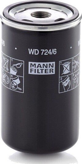 Filter arbeidshydraulikk MANN FILTER WD 724/6