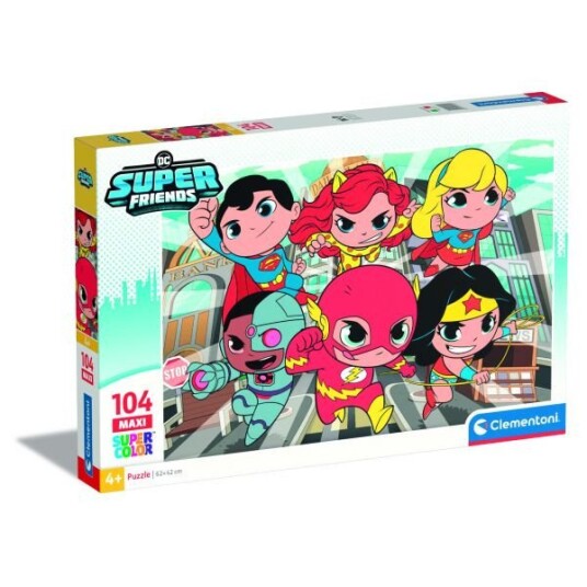 Clementoni SuperColor Puslespill 104 Brikker DC Super Friends