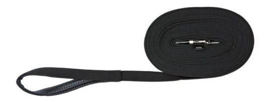 Trixie Sporline Langline Bomull Flat Sort 15 M