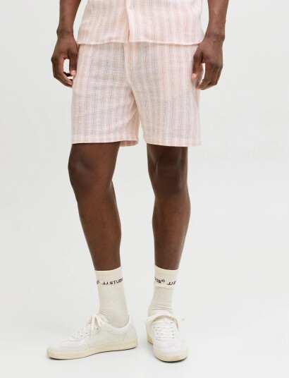 Jack & Jones Jpstjaiden Coba Stripe Jog Shorts Reg Sn   Pink   L