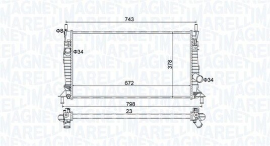 Radiator MAGNETI MARELLI 350213157400