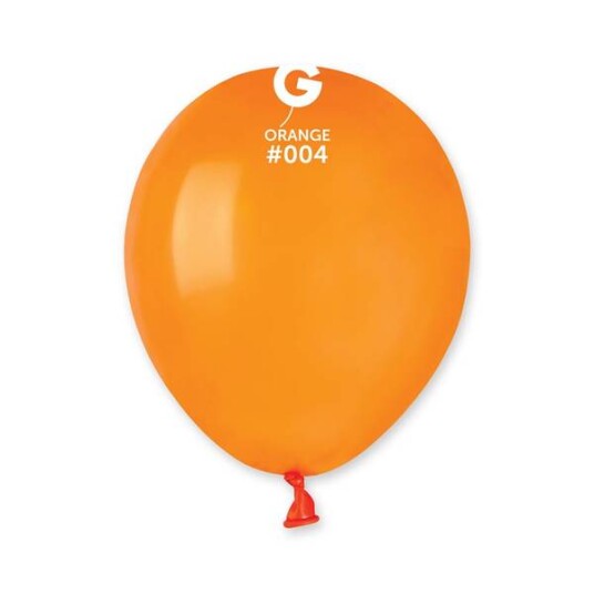 004 Gemar lateksballonger oransje / Orange 13cm 100stk