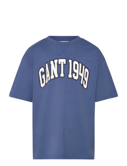 Gant Kids Gant Arch Print Ss T Shirt Blue 152 Gant Kids Gant Arch Print Ss T Shirt Blue 152