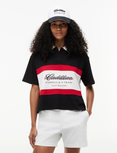 Tommy Hilfiger Th X Cf1 Boxy Script Polo Black XL