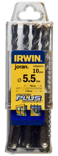 Irwin 10502074 Bor Ø 5,5 mm SpeedHammer Plus 10-pakning Lengde: 160 mm Maskintilbehør & forbruk