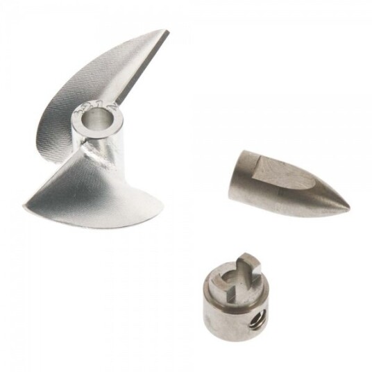 Hot Racing Alum Prop Set w/Bullet Nut/Drive Dog Spartan