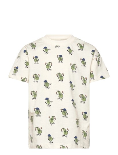 Minymo T Shirt Ss Aop Cream 122