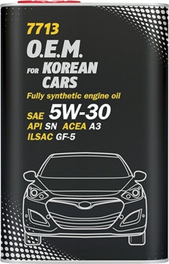 Motorolje MANNOL FOR KOREAN CARS 5W30 4L