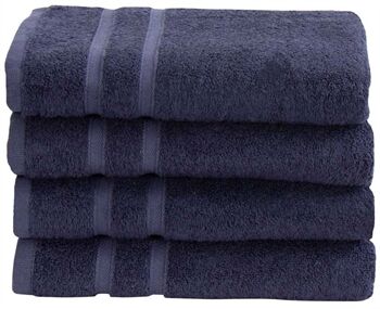 ByBorg Bambus Håndkle - 50x100 cm - Mørkeblå - Bambus/bomull - Frottéhåndkle fra Premium By Borg