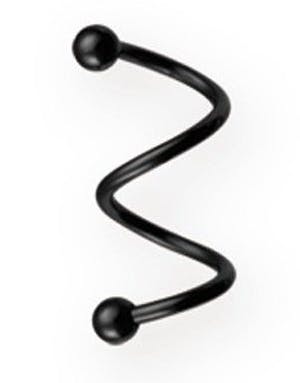 Dual Curve 1.2 x 14 mm Svart Øyenbrynspiercing