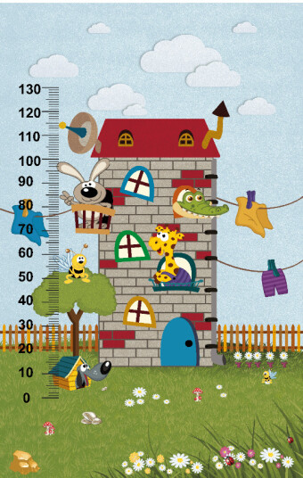 Barneteppe Funny house Størrelse: 120 x 160 cm Barneteppe Funny house Størrelse: 120 x 160 cm