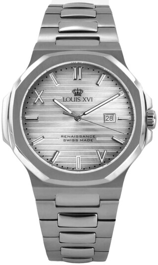 Louis XVI Herreklokke LXVI1625 Renaissance Sølvfarget/Stål Ø40 mm