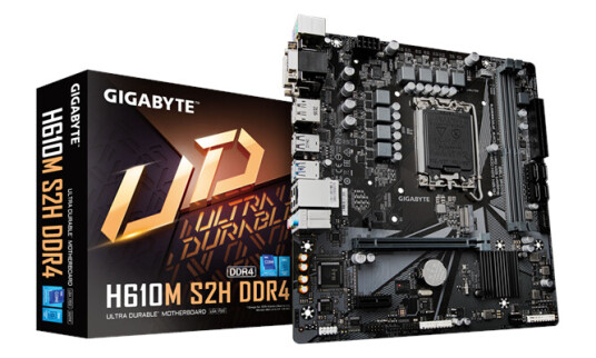GIGABYTE H610M S2H DDR4 - Intel H610 - Intel LGA1700 socket - DDR4 RAM - Micro-ATX