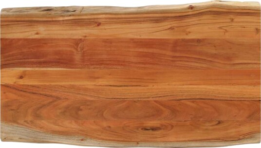 Bordplate 100x60x3,8 cm rektangulær heltre akasie naturlig kant