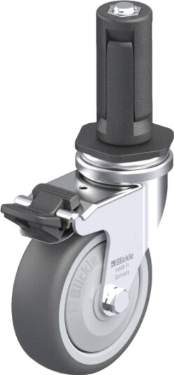 Blickle 848640 Lra-Path 75Kf-Fi-Er03 Styrehjul Med Bremse Hjuldiameter 75 Mm Bæreevne (Maks.) 75 Kg 1 Stk