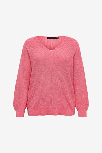 Vero Moda Curve   Genser vmcNewlexsun Shine LS V n Pul.cur   Rosa