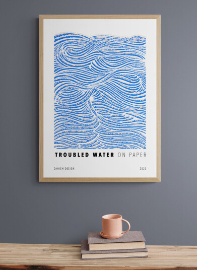 Troubled Water Blue av Plakatwerket