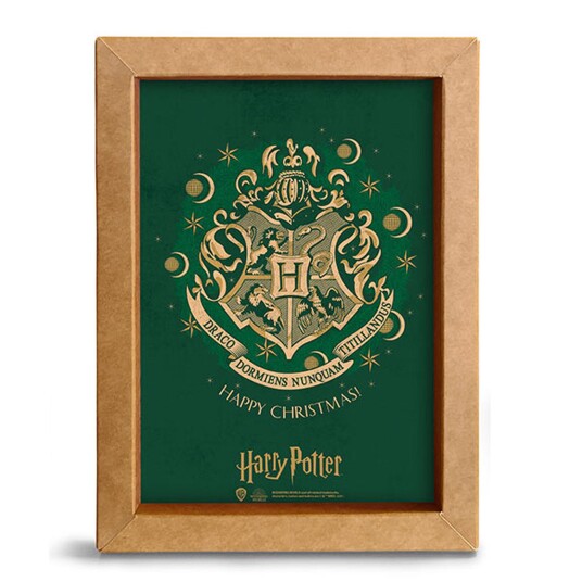 Harry Potter Innrammet Bilde 15x20 Hogwarts Christmas Grønn