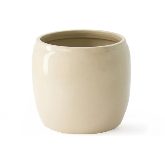 Ernst glassert krukke Ø17,5 cm Beige