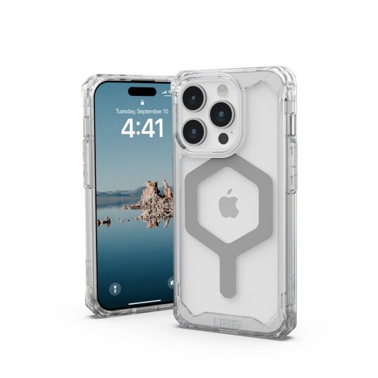 Urban Armor Gear (Uag) Iphone 15 Pro Deksel Plyo Magsafe Ice Sølv