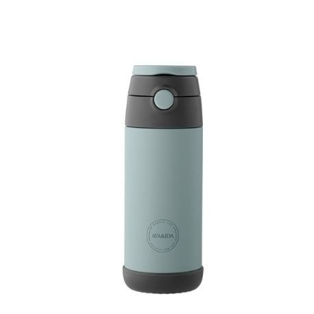 Aya&ida Kids Straw Bottle Drikkeflaske Med Sugerør 350 Ml Mint Green