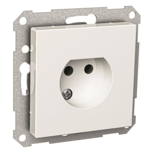 Schneider Electric Exxact Lampeuttak 6 A, for veggmontering Hvit