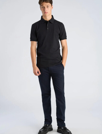 Lindbergh Needle Drop Polo S/S Black XXL Lindbergh Needle Drop Polo S/S Black XXL